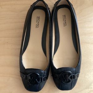 NEW Michael Kors leather black Lillie flats